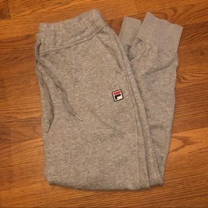 Grey Fila joggers
